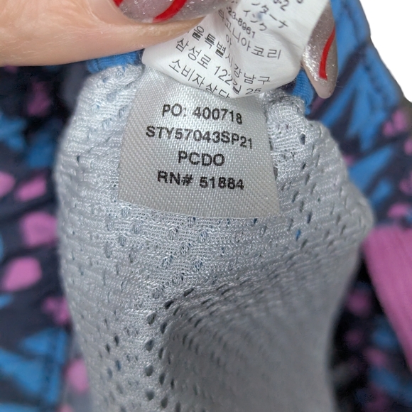 Patagonia Barely Baggies Blue Pink Floral Athletic Women's Shorts Small Outdoor - Picture 10 of 12